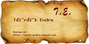 Török Endre névjegykártya