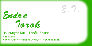 endre torok business card